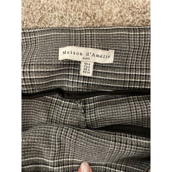 Anthropologie Maison d’Amelie Plaid Pull-On Ankle Trouser Pants, 4 - Picture 4 of 5